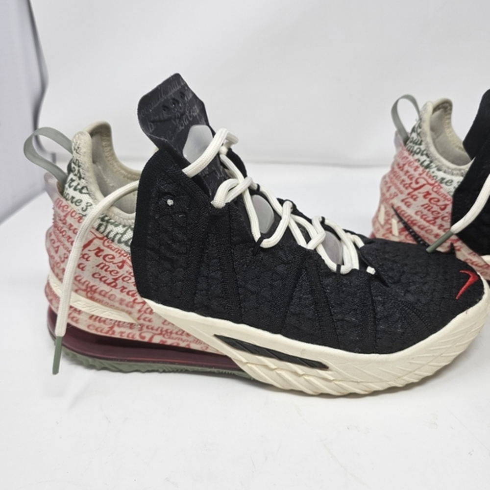 Nike LeBron XVIII GOAT Black Red White Basketball CQ9283 008 Size 6.5 No Box.‎ - Picture 9 of 10